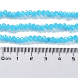 Imitation Sky Blue Jade Beads 4mm x 3mm Faceted Rondelle Reach Compliant