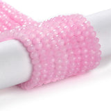 Imitation Pink Jade Beads 4mm x 3mm Faceted Rondelle Reach Compliant