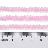 Imitation Pink Jade Beads 4mm x 3mm Faceted Rondelle Reach Compliant