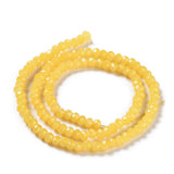 Imitation Yellow Jade Beads 4mm x 3mm Faceted Rondelle Reach Compliant