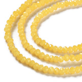 Imitation Yellow Jade Beads 4mm x 3mm Faceted Rondelle Reach Compliant