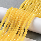 Imitation Yellow Jade Beads 4mm x 3mm Faceted Rondelle Reach Compliant