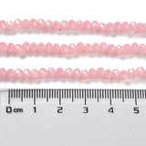 Imitation Pink Jade Beads 4mm x 3mm Faceted Rondelle Reach Compliant