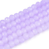 Imitation Lilac Jade Beads 4mm x 3mm Faceted Rondelle Reach Compliant
