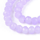 Imitation Lilac Jade Beads 4mm x 3mm Faceted Rondelle Reach Compliant