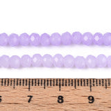 Imitation Lilac Jade Beads 4mm x 3mm Faceted Rondelle Reach Compliant