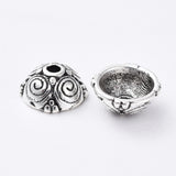 Antique Silver Bead End Caps 8mm
