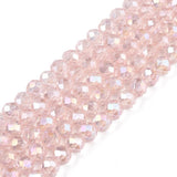 Light Pink Glass Rondelle Beads 8mm x 6mm