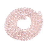 Light Pink Glass Rondelle Beads 8mm x 6mm