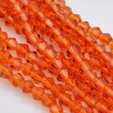 4mm Glass Faceted Bead Strand Aprox 92-96 Beads Orange