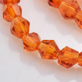 4mm Glass Faceted Bead Strand Aprox 92-96 Beads Orange