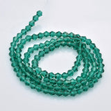 Premium Green Crystal Bicone Bead Strand – 4mm  | Jewellery Making