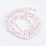 Premium Light Pink AB Crystal Bicone Bead Strand – 4mm  | Jewellery Making