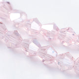 Premium Light Pink AB Crystal Bicone Bead Strand – 4mm  | Jewellery Making