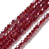 Premium Dark Red AB Crystal Bicone Bead Strand – 4mm
