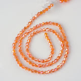 4mm Glass Faceted AB Bead Strand Aprox 92-96 Beads Orange
