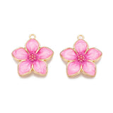 Large Hibiscus Pink Flower Pendant | UK Craft Store