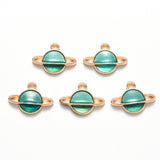 Green Planet Enamel Charms for Jewellery