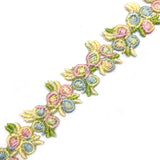 Pastel Floral Lace Trim 20mm width