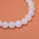 Natural Jade 8mm White Beads - Pack of 5 Beads