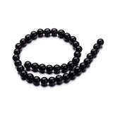 4mm Black Glass Pearl Bead Strand 