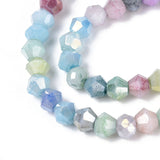 Ombre Effect Glass Bicone Beads Strand