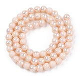 Electroplate Transparent Peach Puff Glass Beads Strands, AB Color Plated, 6mm (Copy)