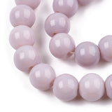 Opaque Deep Lilac 8mm Round Glass Beads | UK Based Bead Store 