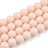 Peach 8mm Round Glass Beads | UK Based Bead Store