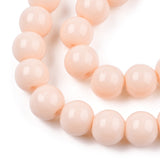 Peach 8mm Round Glass Beads | UK Based Bead Store