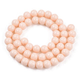 Peach 8mm Round Glass Beads | UK Based Bead Store
