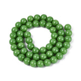 Opaque Green 8mm Round Glass Beads | UK Based Bead Store