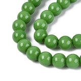 Opaque Green 8mm Round Glass Beads | UK Based Bead Store