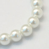 3mm White Glass Pearl Beads