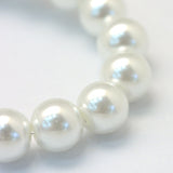 3mm White Glass Pearl Beads