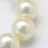 3mm Cream Glass Pearl Beads