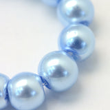 3mm Sky Blue Glass Pearl Beads