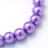 3mm Medium Purple Glass Pearl Beads
