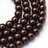 3mm Brown Glass Pearl Beads