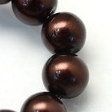 3mm Brown Glass Pearl Beads
