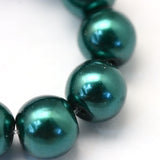 3mm Teal Glass Pearl Beads