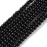 3mm Black Glass Pearl Beads