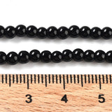 3mm Black Glass Pearl Beads