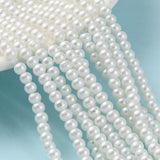 4mm White Glass Pearl Bead Strand