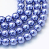 4mm Slate Gray Glass Pearl Bead Strand 