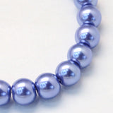 4mm Slate Gray Glass Pearl Bead Strand 