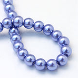 4mm Slate Gray Glass Pearl Bead Strand 