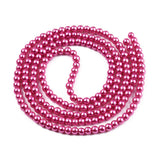 4mm Shocking Pink Glass Pearl Bead Strand 