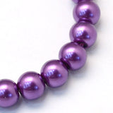 4mm Dark Orchid Glass Pearl Bead Strand