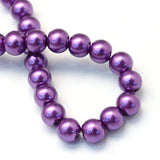 4mm Dark Orchid Glass Pearl Bead Strand